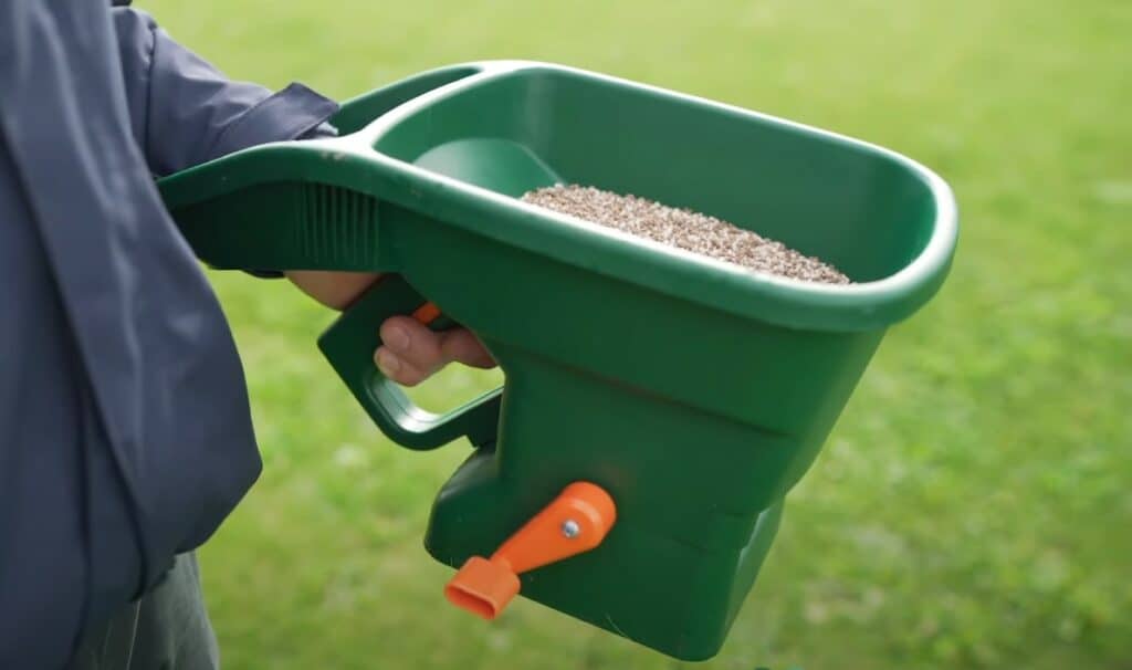 handheld seed spreader