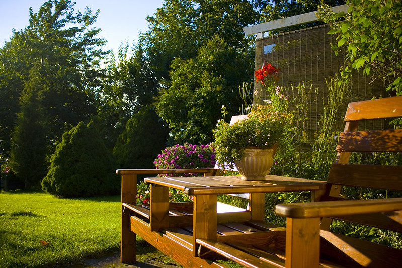 backyard recreation relaxation area