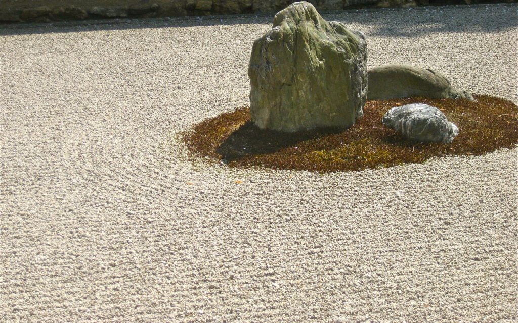 japanese zen garden rock